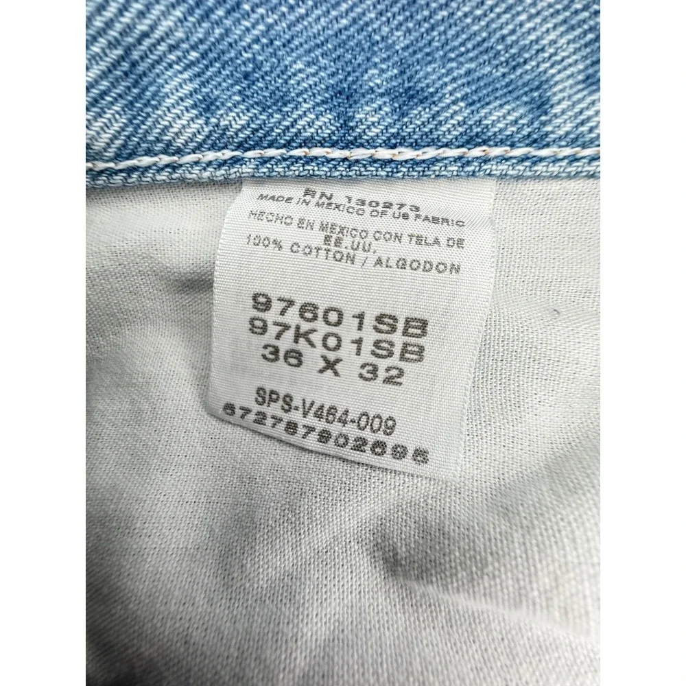 Wrangler Authentic Mens Regular Fit Straight Leg Light Wash Jeans 97601SB 36x32